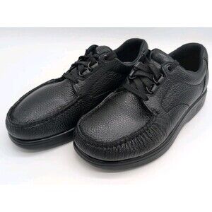 SAS Tripad Comfort Bout Time Moc Toe Shoes Mens size 7 M Black Leather USA